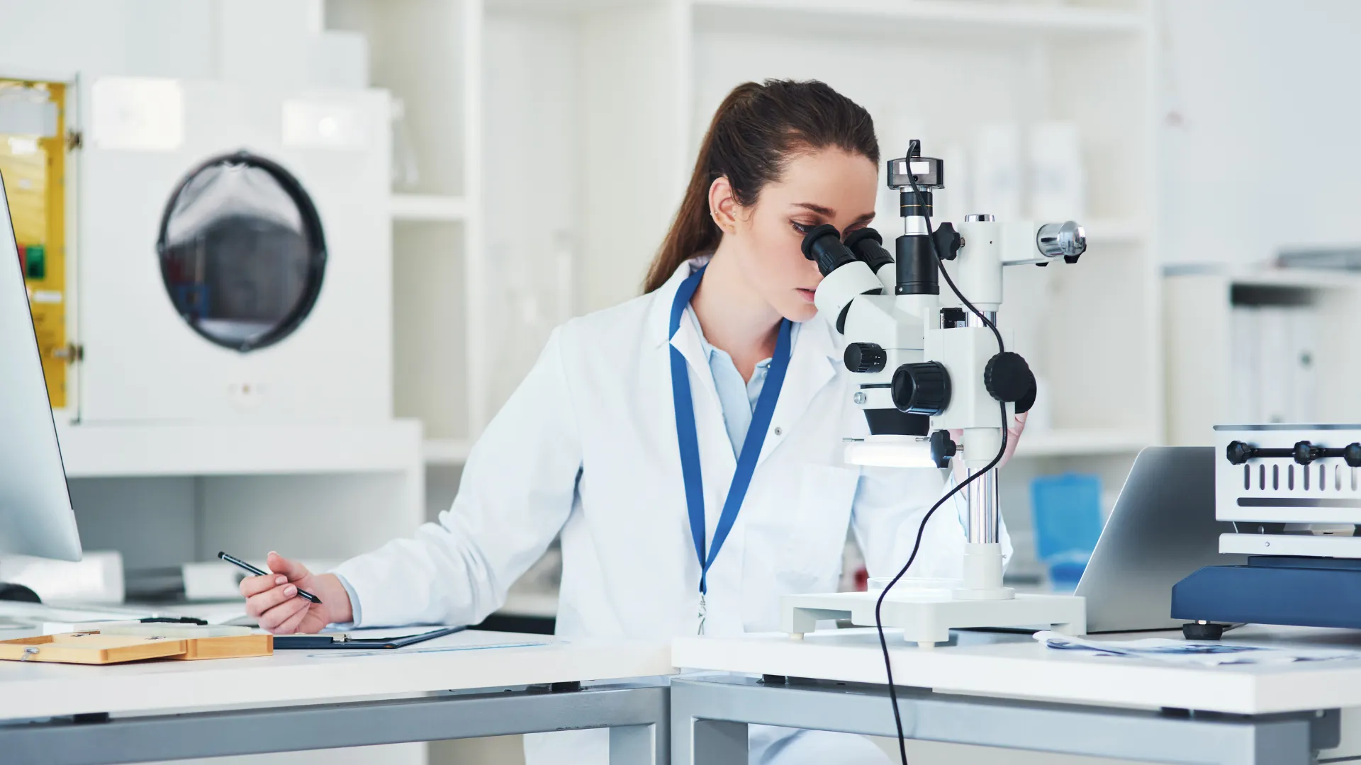 Phlebotomist collecting a sample
